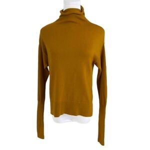 ARITZIA WILFRED CYPRIE 100% merino wool brown turtleneck sweater (S)